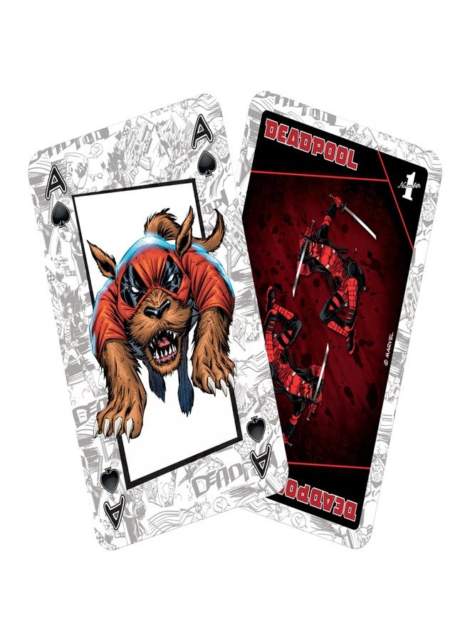 Waddingtons Number 1 Deadpool Playing Card Game, Play with your favourite superheroes from Lady Deadpool and Kidpool, gift and toy for ages 14 plus, Red - Image 3